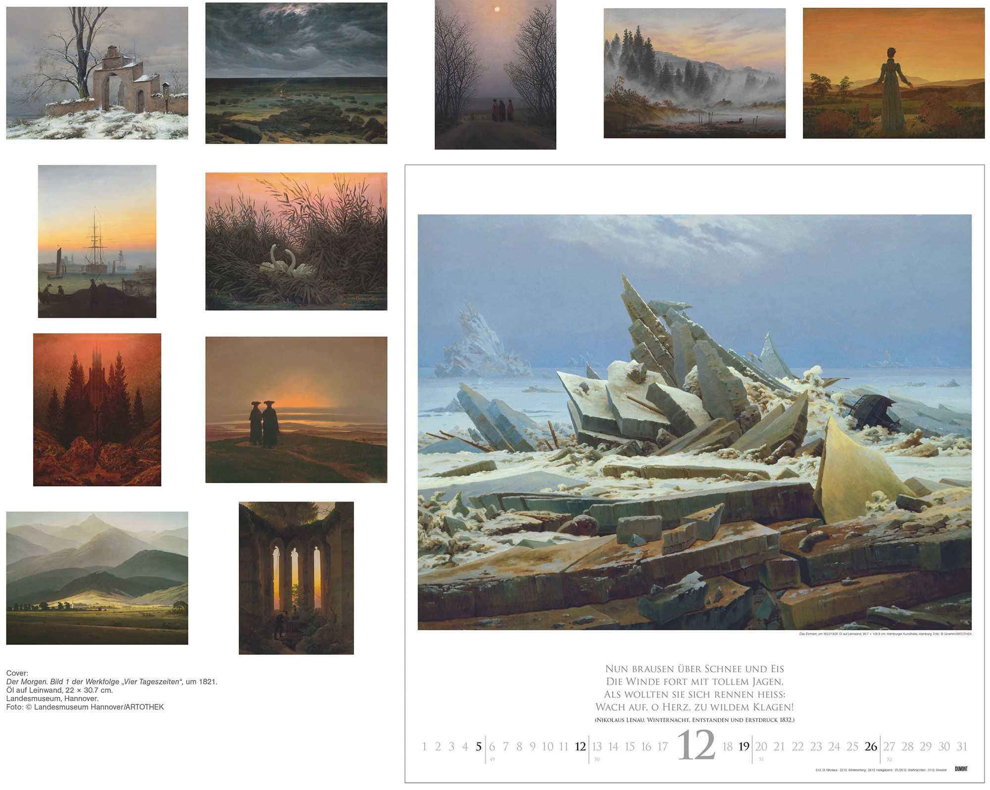 Calendrier des artistes 2027 de Caspar David Friedrich