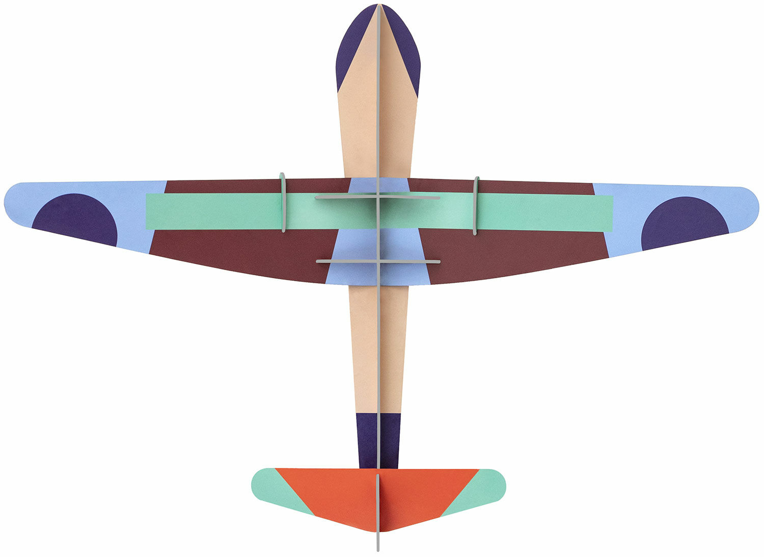 3D-vægobjekt "Deluxe Glider Plane" lavet af genbrugspap, DIY von studio ROOF