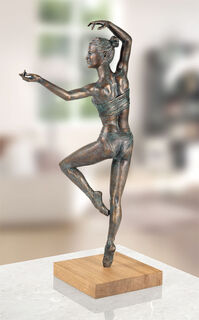 Scultura "Equilibrion", bronzo su legno di Damiano Taurino