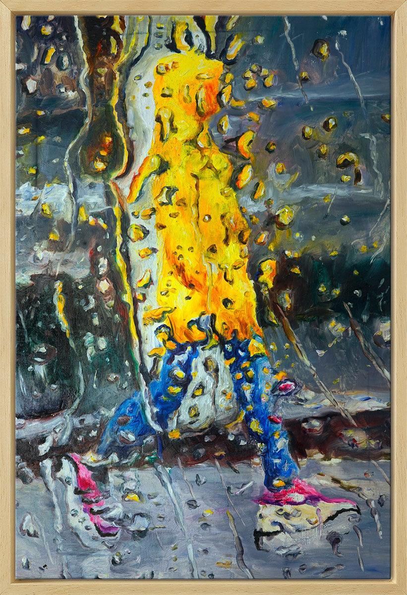 Picture "Rainwalk" (2023) (Original / Unique piece), framed by Simone Westphal