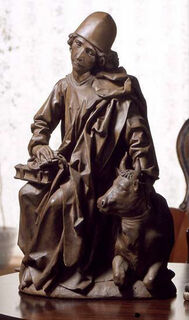Skulptur "Evangelist Lukas", Kunstguss