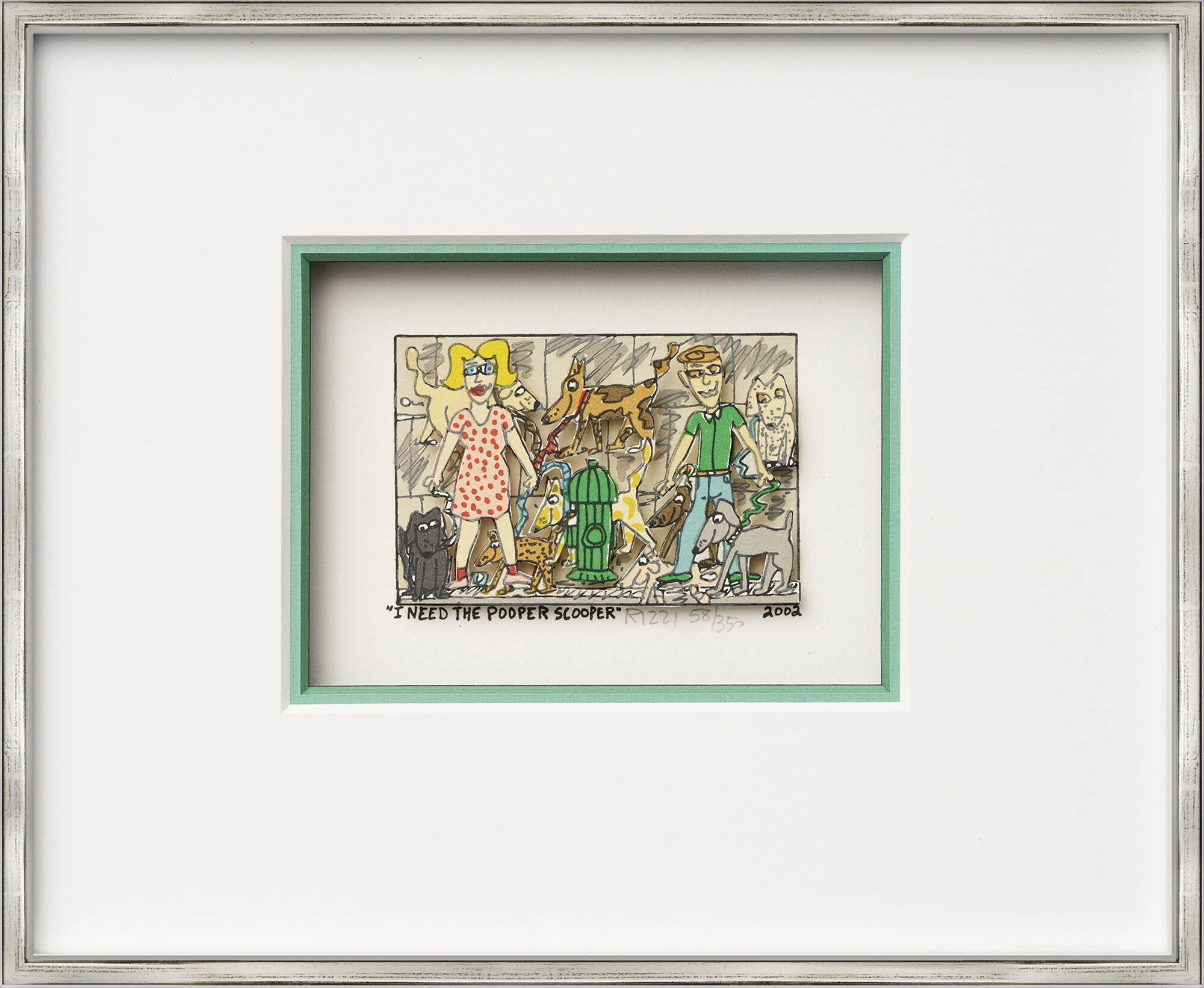 Obrázek "I Need The Pooper Scooper" (2002) od James Rizzi