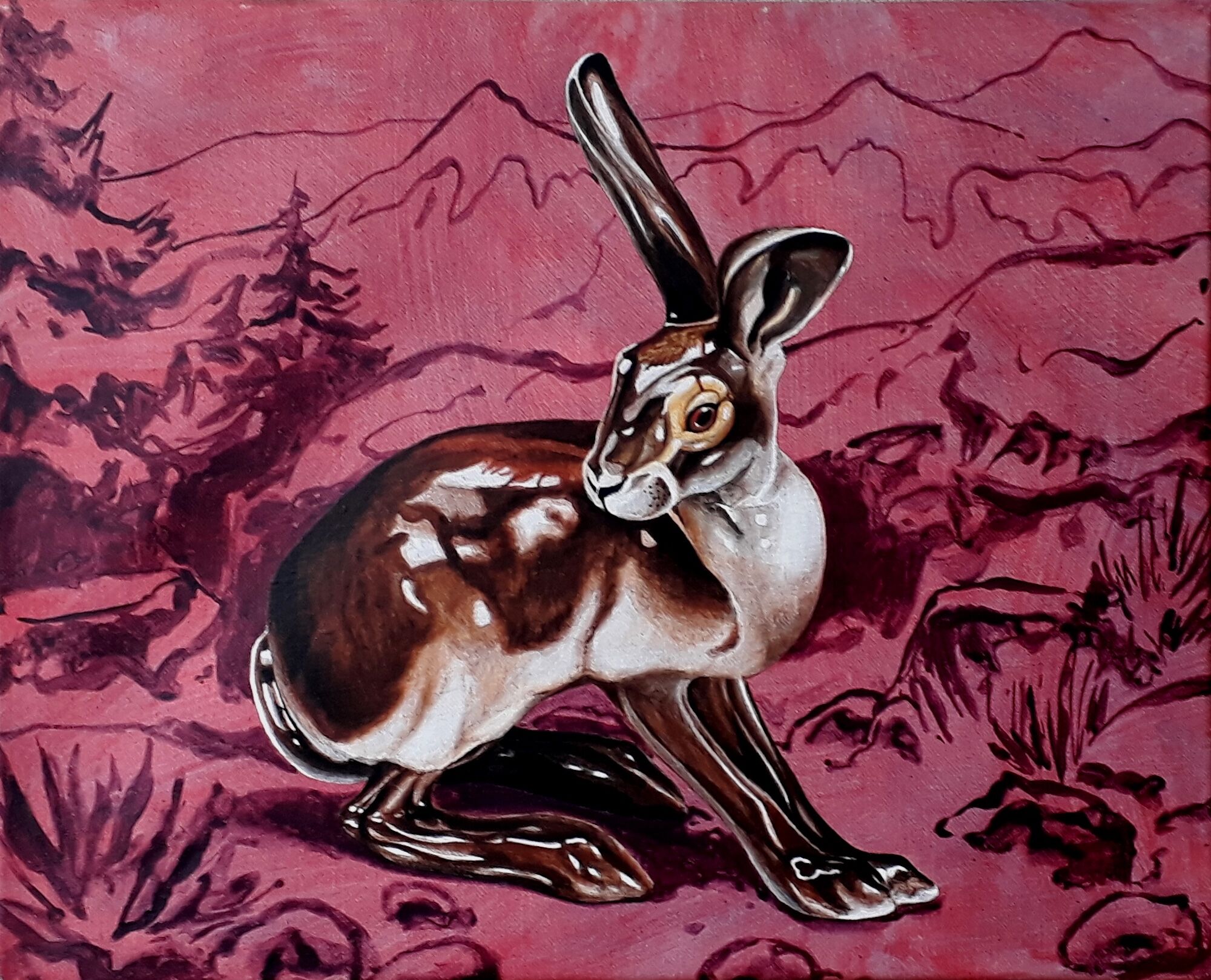 Picture "My Friend Harvey II" (Hare) (2006) (Unique piece) by Andreas Amrhein