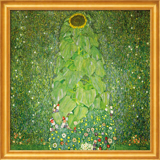 Picture "The Sunflower" (1907), framed by Gustav Klimt