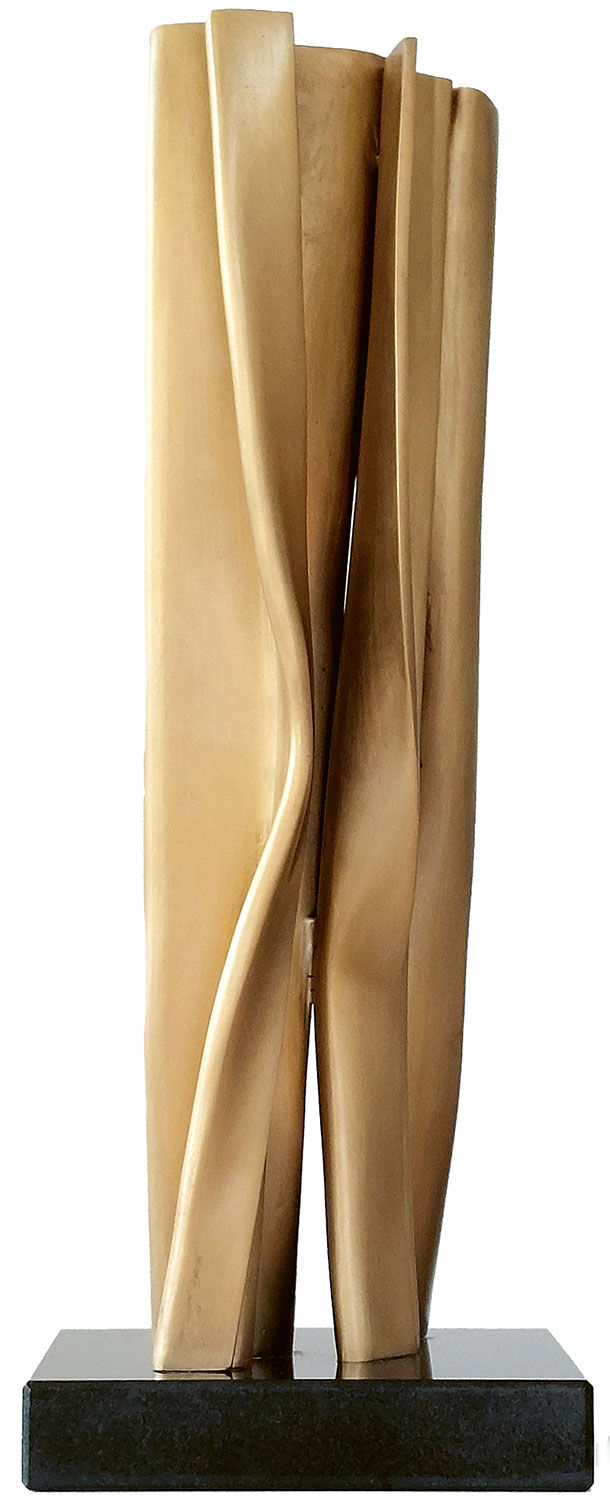 Scultura "Folding 1" (2019), bronzo di Kuno Vollet