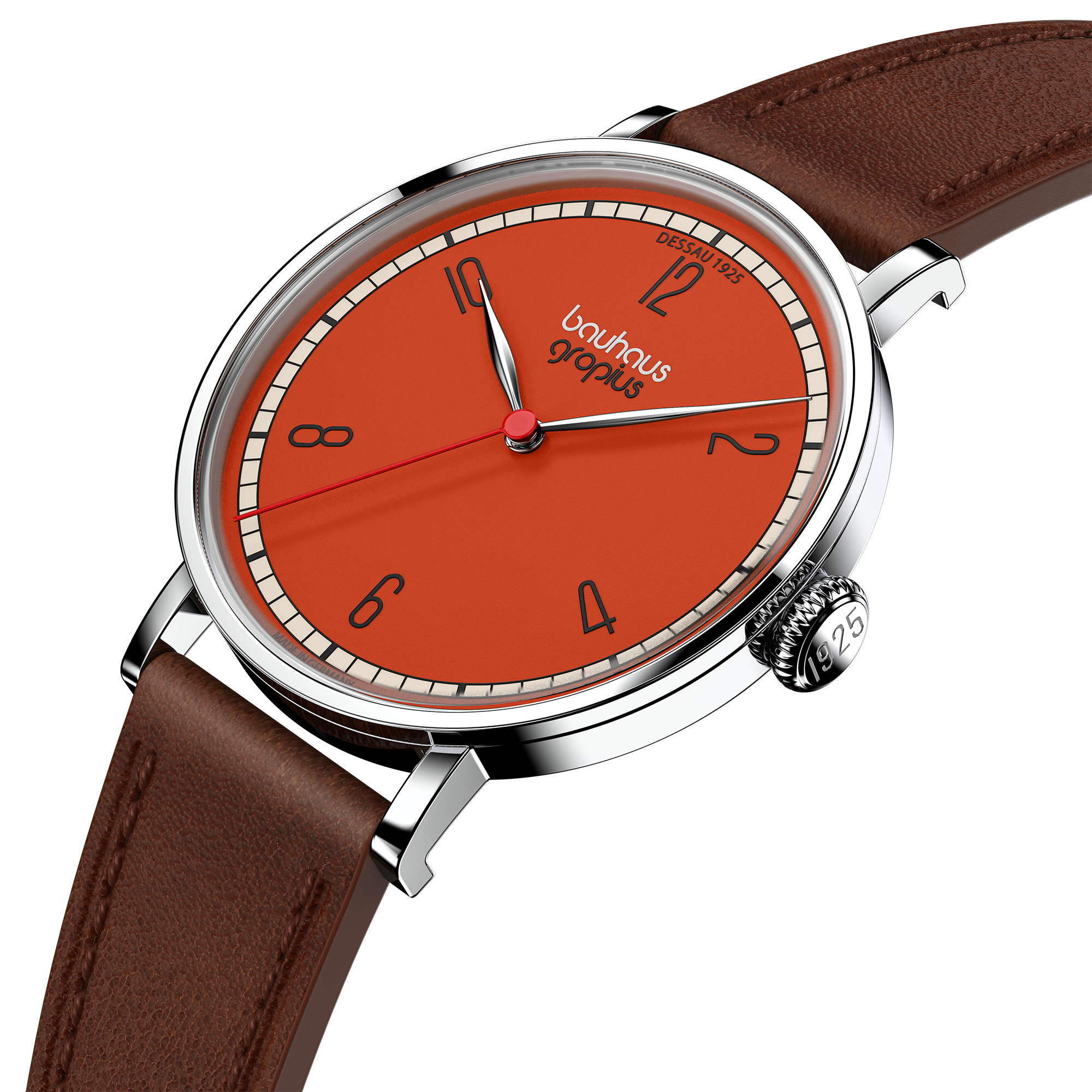Bauhaus Walter Gropius armbandsur ”Dessau 1925” – Tillverkat i Tyskland – Safirglas – 38 mm