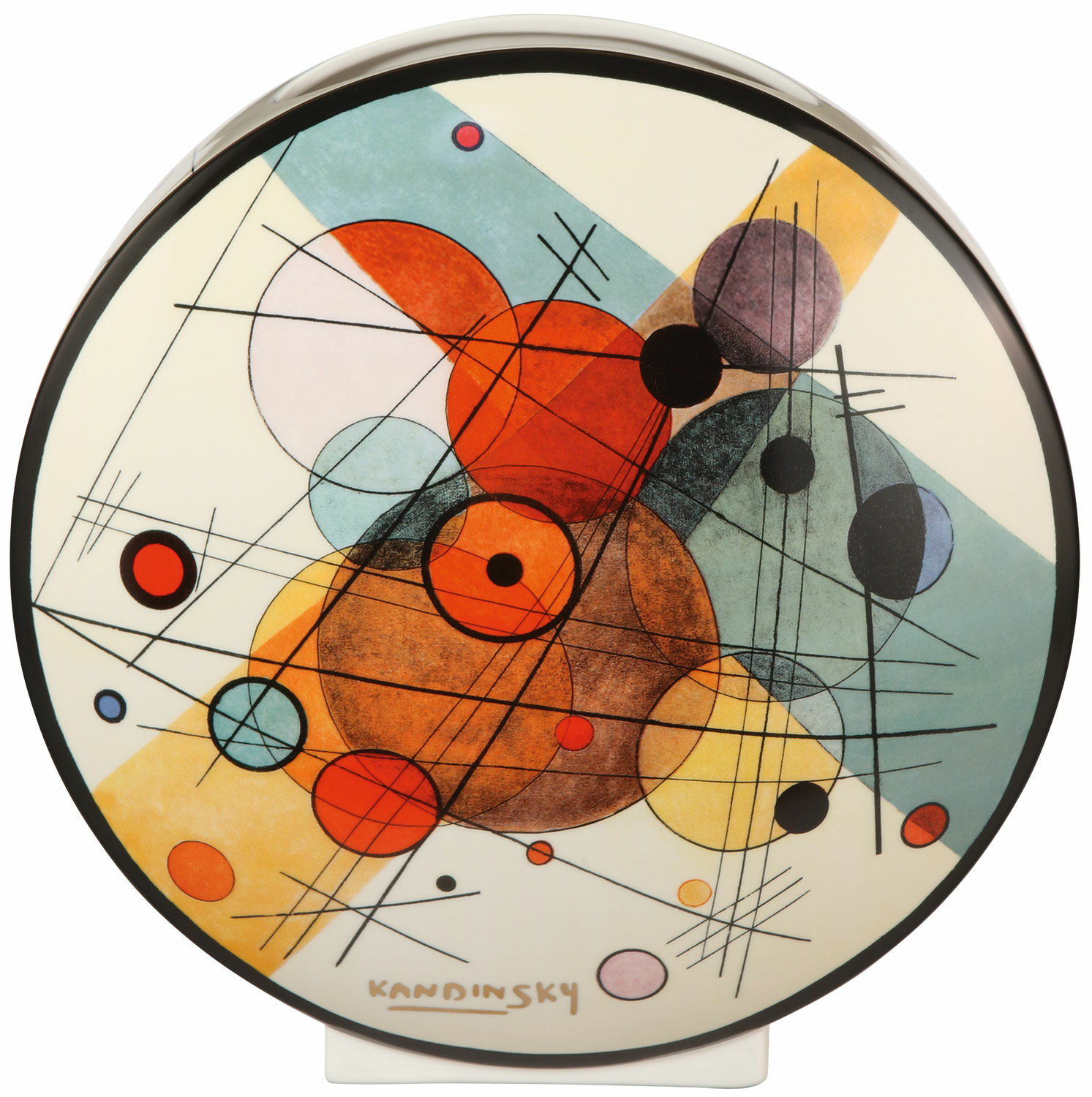 Porzellanvase "Kreise in einem Kreis" - nach Wassily Kandinsky