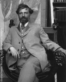 Porträt des Künstlers Alphonse Mucha