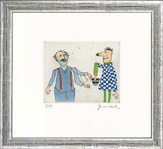 Picture "Me and Kasper", framed by Janosch