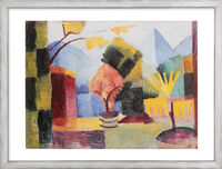 Quadro "Giardino al lago di Thun" (1914), incorniciato