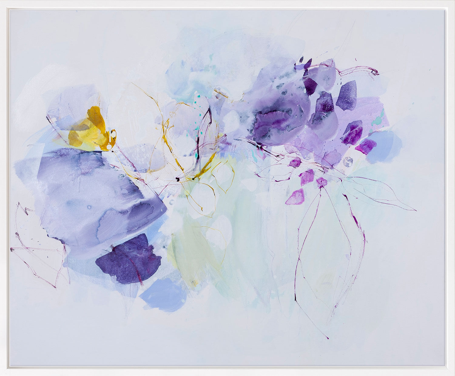 Bild "Sommernacht" (2024) (Original / Unikat), gerahmt von Ulrike Int-Veen