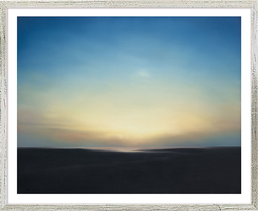 Billede "Evening Atmosphere" (1969), sølvfarvet indrammet version af Gerhard Richter