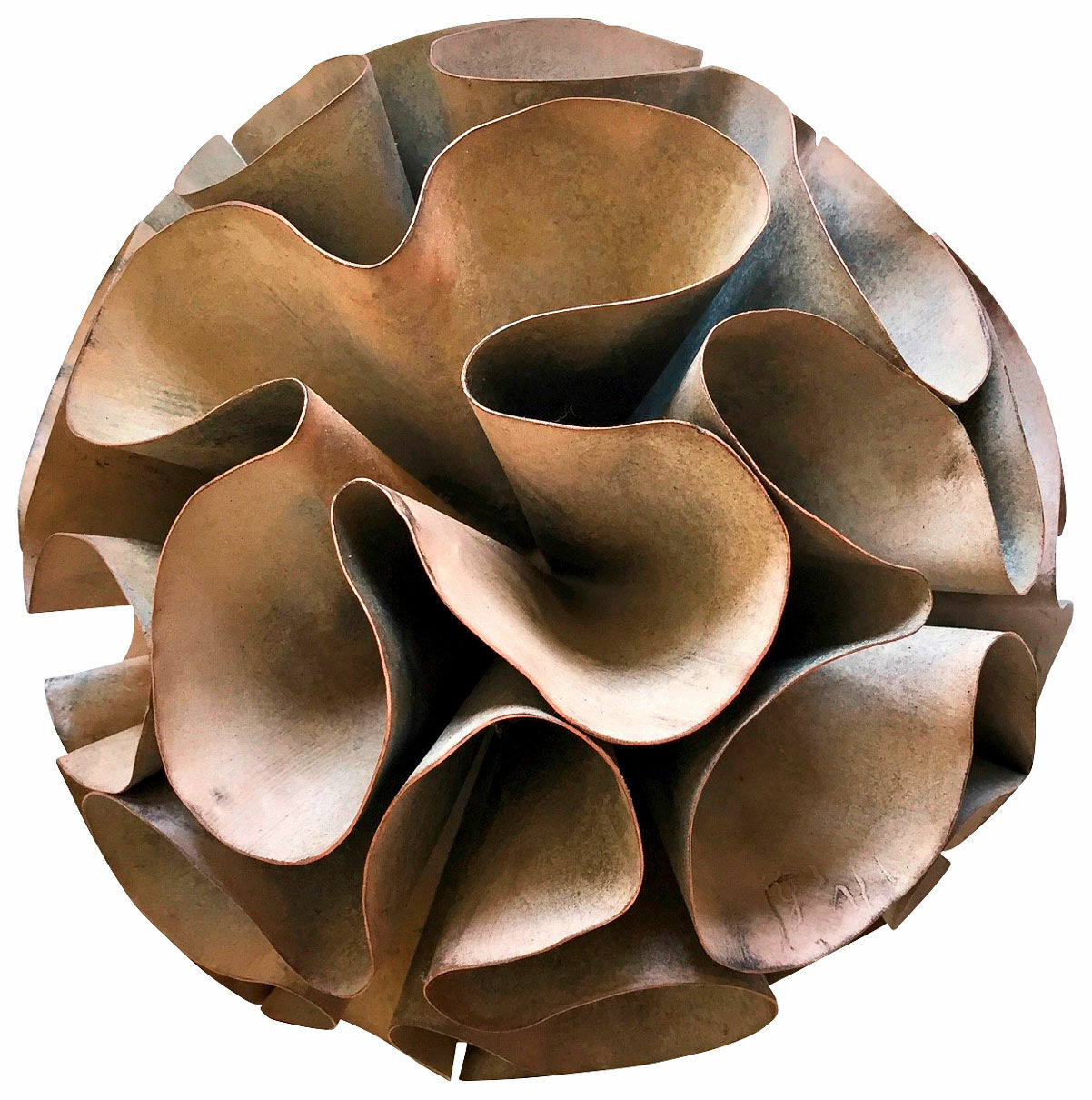 Sculpture "Seed - Mother of Pearl" (2019) (Original / Unique Piece), pigmented copper by Garda Alexander