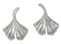 Boucles d'oreilles Ginkgo en argent 925