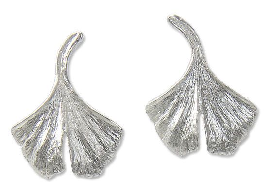 Boucles d'oreilles Ginkgo en argent 925