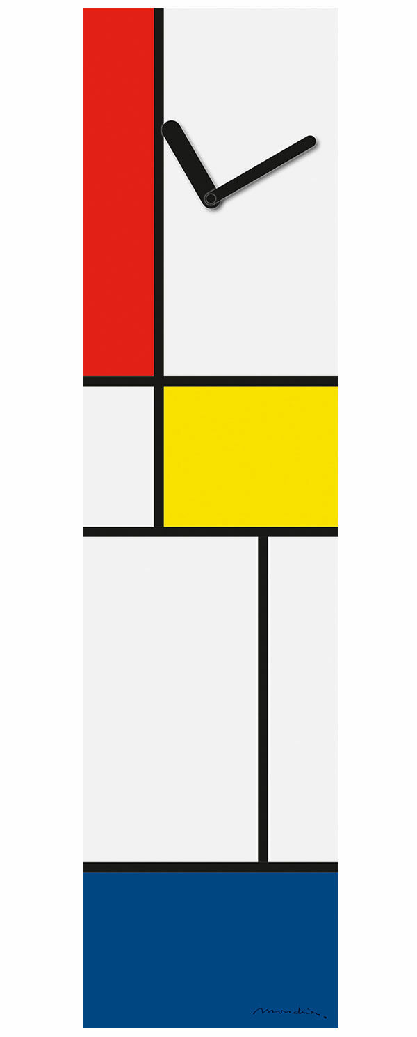 Wall clock "Composition" by Piet Mondrian