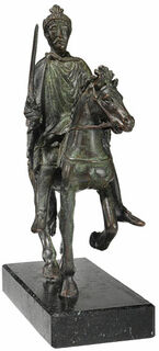 Statuette équestre "Charlemagne", version bronze