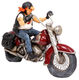 Karikatur "Motorbike", Kunstguss handbemalt von Guillermo Forchino