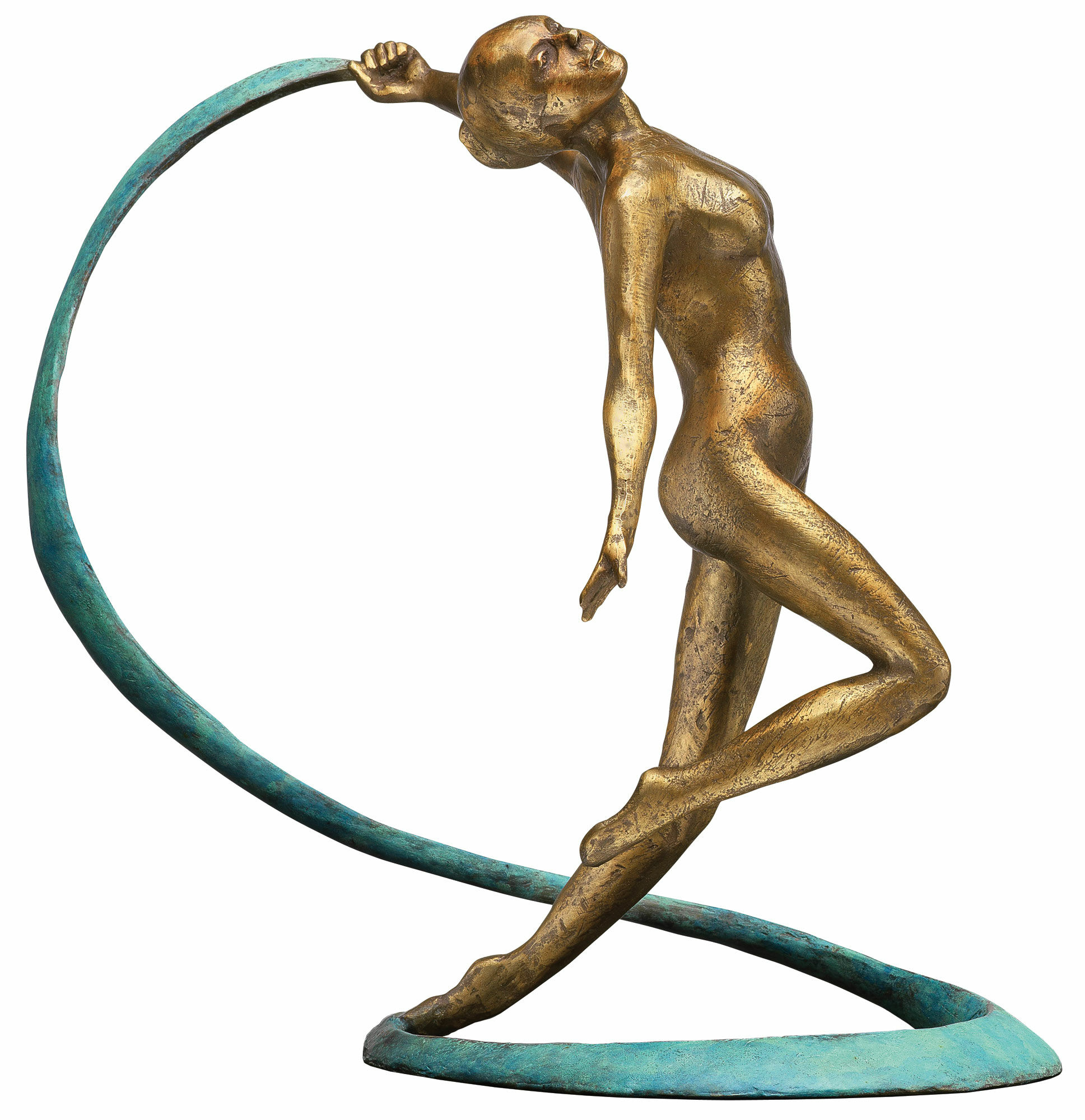 Sculpture "Veil Dancer", bronze by Birgit Stauch
