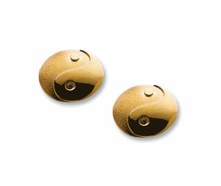 Stud earrings "Yin and Yang", gold-plated version
