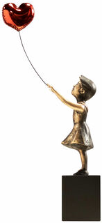 Sculpture "Girl with a Red Balloon", bronze