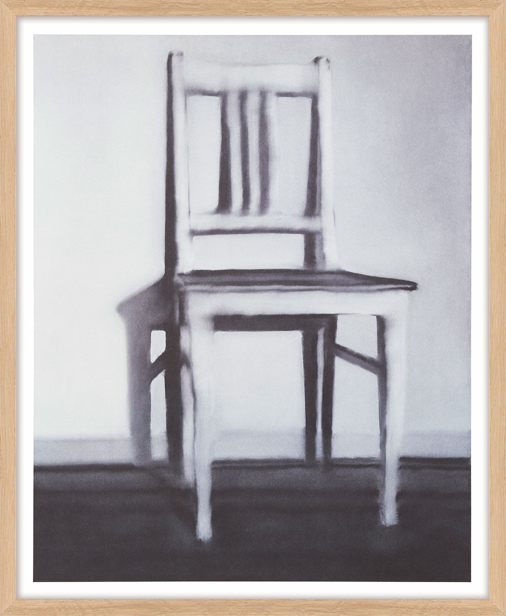 Tableau "Chaise de cuisine" (1965), version naturelle encadrée de Gerhard Richter