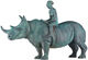 Scultura "La fanciulla e l'unicorno" (2024), bronzo di Alfredo Llorens García