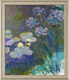 Tableau "Nymphéas jaunes et agapanthes" (1914-1917), encadré de Claude Monet