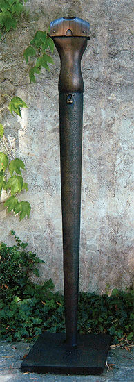 Sculptuur "Grote Hermes Stele" (levensgroot), brons von Paul Wunderlich