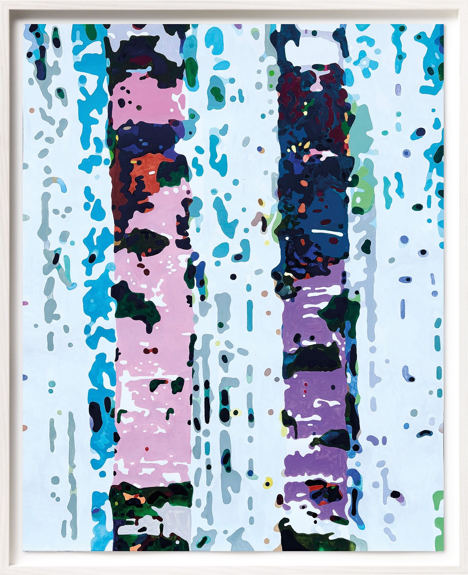 Bilden ”Two Birches 01.26” (2026) av Ulrike Bultmann