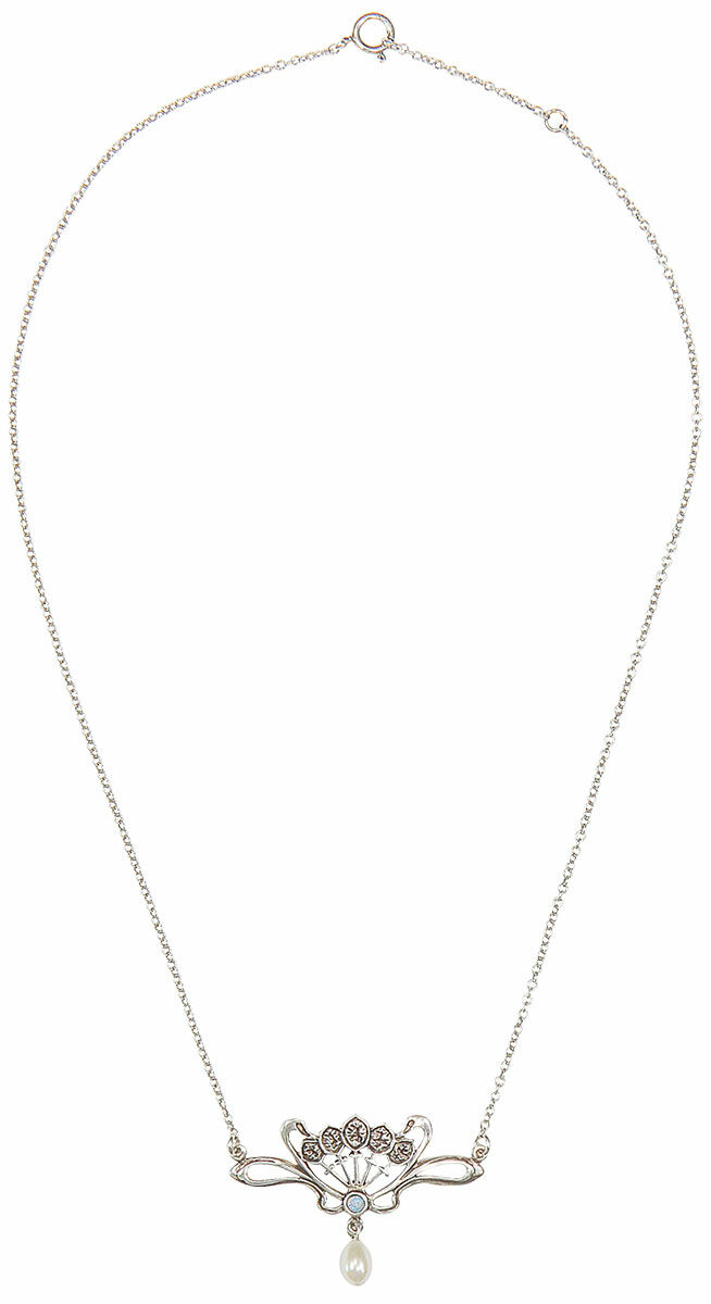 Art Nouveau necklace "Marie" with pearl