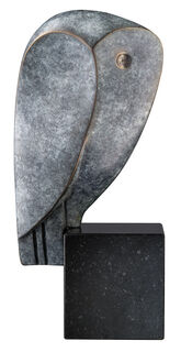 Skulptur "Vogel der Nacht", Version in Bronze, grau patiniert