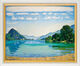 Bild "Thunersee von Leissigen aus" (1904), gerahmt von Ferdinand Hodler