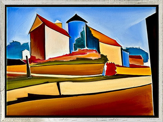 Bild "Traumschloss II" (2024) (Original / Unikat), gerahmt von Christin Lutze