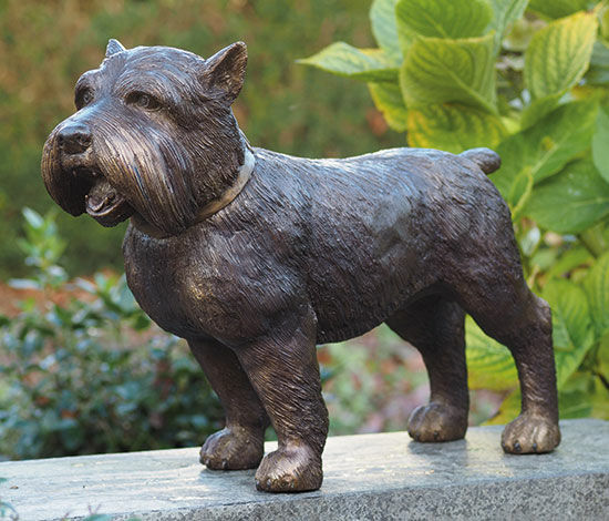 Garden sculpture "Schnauzer", bronze