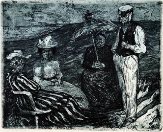 Picture "Conversation" (1906) by Emil Nolde
