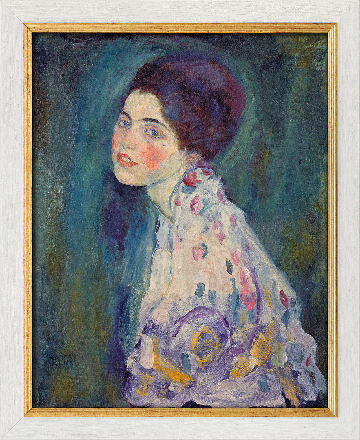 Beeld "Portret van een dame" (1916-18), ingelijst von Gustav Klimt