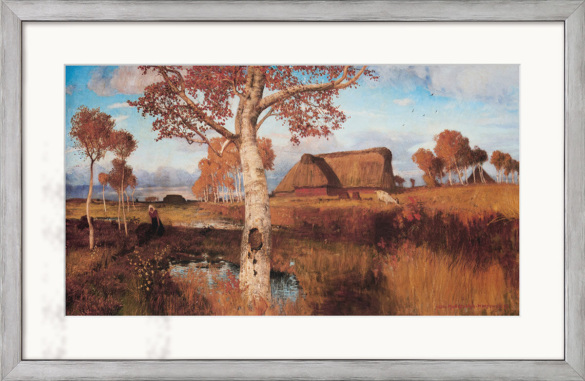 Tableau "Automne dans la lande" (1895), encadré de Otto Modersohn