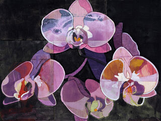 Oggetto da parete "Orchidee" (2025) (pezzo unico)