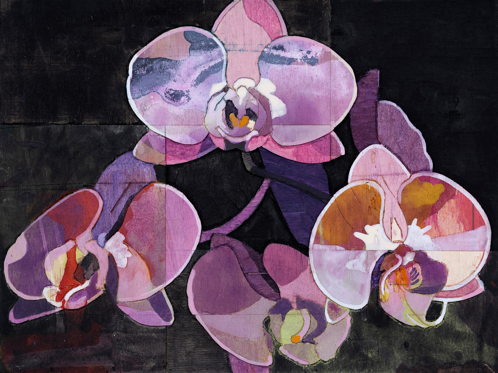 Wandobjekt "Orchideen" (2025) (Unikat) von Detlef Waschkau