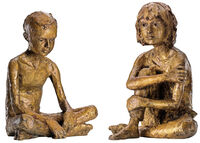 Soubor 2 soch "Paul" a "Martha", bronz
