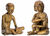 2 Skulpturen "Paul" und "Martha" im Set, Bronze