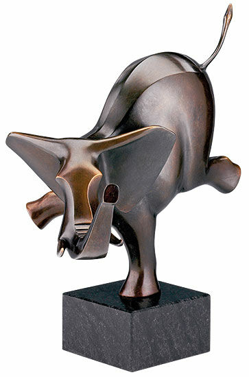 Sculpture "Happy Elephant" (2004), bronze by Evert den Hartog