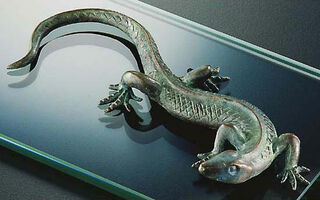 Garden sculpture "Lizard", bronze