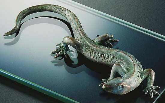 Garden sculpture "Lizard", bronze