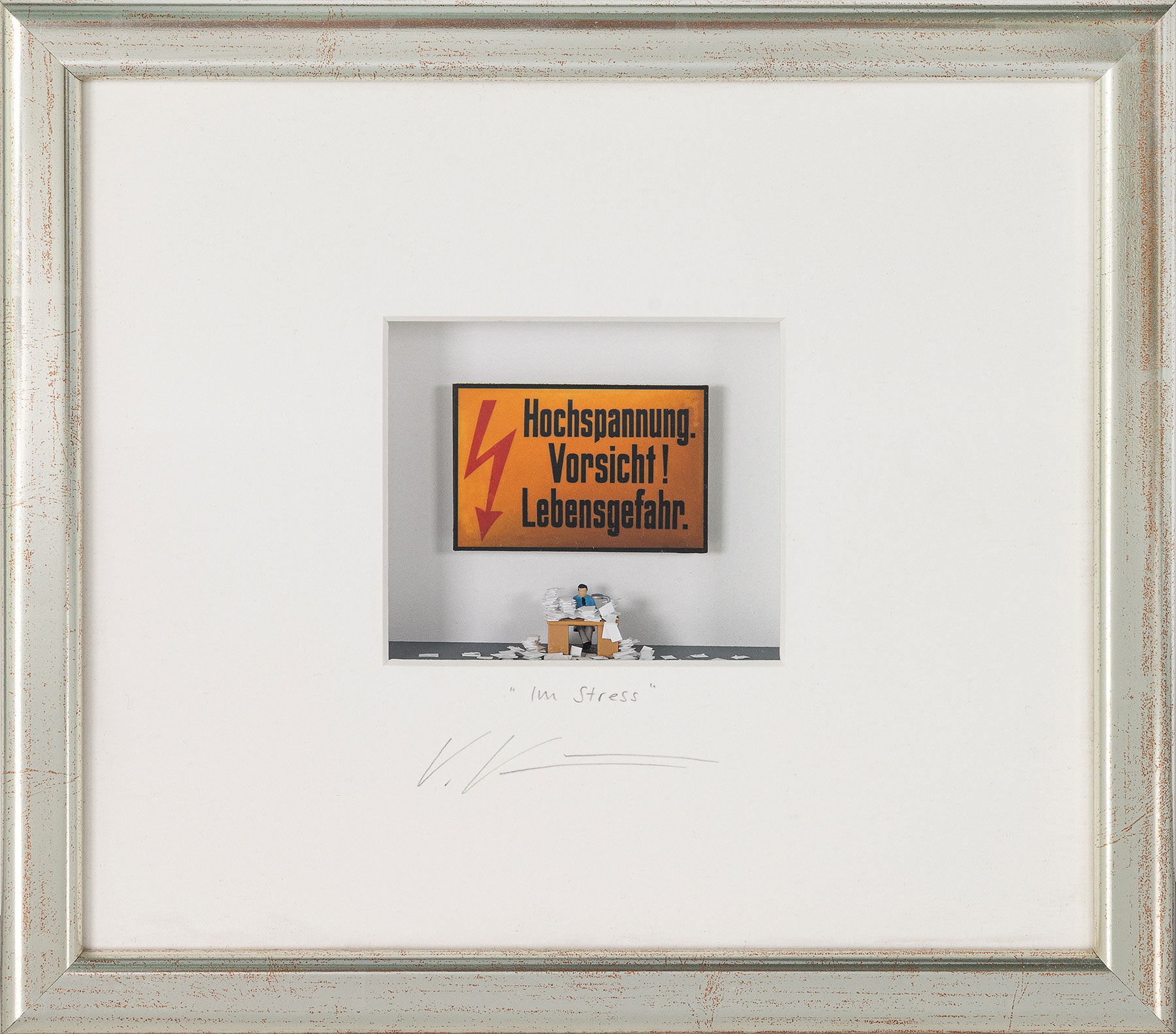 3D-Schilderij „Under Pressure“, ingelijst van Volker Kühn