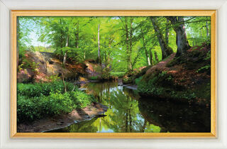 Picture "Sunny Day by the Forest Stream" (1912), framed
