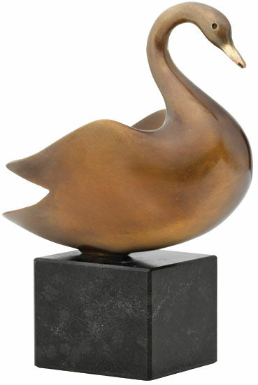 Sculpture "Swan", bronze von Falko Hamm