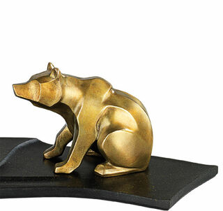 Sculpture pair "Bull and Bear", bronze version by Jürgen Götze