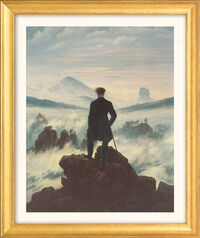 Picture "The Wanderer Above the Sea of Fog" (1818), golden framed Version